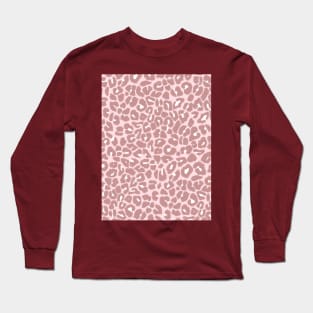 Blush Pink Leopard Print Long Sleeve T-Shirt